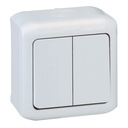 Сериен ключ IP44 открит монтаж цвят Сив Forix Legrand