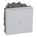Кръстат ключ 2 мод. цвят алуминий Easy-Led Mosaic NEW Legrand