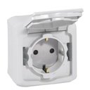 Контакт шуко IP44 открит монтаж цвят Сив Forix Legrand
