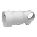 Куплунг бял 2P+T 16A френски с ринг Legrand