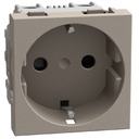 Контакт ШУКО 2P+E 16A с детска защита 2 мод. цвят Камък Light Now Bticino