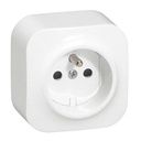 Контакт френски стандарт ЕДИНИЧЕН IP21 открит монтаж Forix Бял Legrand