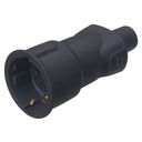 Куплунг черен 2P+Т 16A ІР44 250V гумиран Legrand