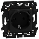 Контакт ШУКО 2P+E 16A + USB тип C 1.5A 7.5W с носеща рамка 2 мод. цвят Графит Light Now Bticino