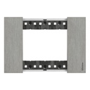 Рамка 3 мод. метална цвят Стомана (Steel) Living Now Bticino