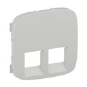 Лицев панел за двойна 2xRJ45/RJ11 розетка цвят Бял Valena Allure Legrand