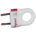 Щепсел бял 2P 10А 250V /30бр/ Legrand