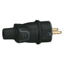 Щепсел черен 2P+Т 16A ІР44 250V гумиран Legrand /10бр/