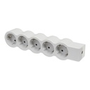 Разклонител БЯЛ 5x2P+E без кабел Standard NEW Legrand