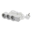 Разклонител БЯЛ 3x2P+E с кабел 1.5 метра / 3x1.5мм2 Standard NEW Legrand
