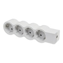 Разклонител БЯЛ 4x2P+E без кабел Standard NEW Legrand