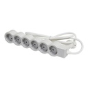 Разклонител БЯЛ 6x2P+E с кабел 5 метра / 3x1.5мм2 Standard NEW Legrand