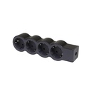 Разклонител ЧЕРЕН 4x2P+E без кабел Standard NEW Legrand