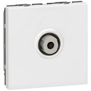 Розетка TV тип F-конектор 1dB 2 мод. цвят бял Mosaic Legrand
