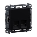 Розетка 2xRJ45 cat.6 UTP цвят черен Valena Life Legrand