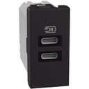 LTN USB ЗАРЯДНО TYPE C/C 1M ГРАФИТ