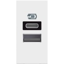 Розетка 2xUSB за зареждане тип A+C 3A 15W 1 мод. цвят Бял /блистер/ Classia Bticino
