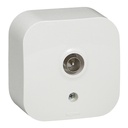 Pозетка TV тип коаксиал IP21 открит монтаж цвят Бял Forix Legrand