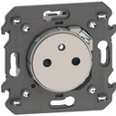 Контакт френски стандарт 2P+E 16A + USB тип C 1.5A 7.5W с носеща рамка 2 модула цвят Крем Living Now Bticino