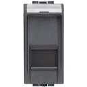 Розетка RJ45 cat.5e UTP конектор toolless IDC 1 модул цвят Антрацит LL Bticino