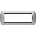 Рамка 7 модула Light aluminium LL International Bticino