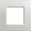Рамка 2 модула метална правоъгълна Silver LL Bticino