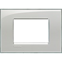 Рамка 3 модула правоъгълна Cold Grey LL Bticino