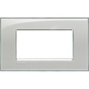 Рамка 4 модула правоъгълна Cold grey LL Bticino