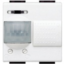 Датчик за движение PIR, 105°, обхват 6m @ h=1.2m, LED ≤ 50W, с ключ, изисква неутрала, 2 модула цвят бял LL Bticino
