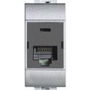 Розетка RJ45 cat.6 UTP 1 модул цвят Алуминий LL Bticino