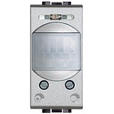 Датчик за движение PIR, 105°, обхват 6m @ h=1.2m, LED ≤ 50W, изисква неутрала, 1 модул цвят алуминий LL Bticino