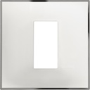 Рамка 1 модул цвят Бял с хром (White chrome) Classia Bticino /блистер/