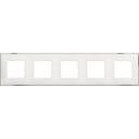 Рамка 2+2+2+2+2 модула цвят Бял с хром (White chrome) Classia Bticino /блистер/