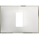 Рамка 1 модул за монтаж върху конзола 3 модула цвят Бял със злато (White gold) Classia Bticino /блистер/