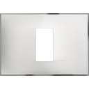 Рамка 1 модул за монтаж върху конзола 3 модула цвят Бял с хром (White chrome) Classia Bticino /блистер/