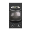 Датчик за движение PIR, 105°, обхват 6m @ h=1.2m, LED ≤ 50W, изисква неутрала, 1 модул цвят Черен Classia Bticino