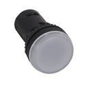 Сигнална лампа LED монолитна бяла 230Vac Ø22mm Legrand