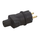 Щепсел черен 2P+Т 16A ІР44 250V гумиран Legrand