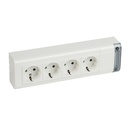 Контакт 4х шуко 16A открит монтаж Legrand