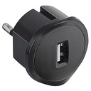 Зарядно за контакт USB тип A 1.5A 7.5W цвят черен Legrand