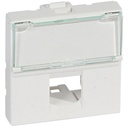 Лицев панел бял 45х45мм за 1х RJ45 Keystone, плосък прав изход Legrand