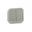Сериен ключ/бутон с подсветка механизъм цвят Сив IP55 Plexo New Legrand