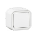 Бутон моноблок за открит монтаж цвят Бял IP55 Plexo New Legrand