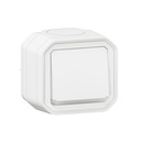 Бутон с подсветка моноблок за открит монтаж цвят Бял IP55 Plexo New Legrand
