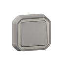 Девиаторен ключ моноблок за скрит монтаж със скоби цвят Сив IP55 Plexo New Legrand