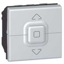 Бутон за щори до 500W 2 модула цвят алуминий Mosaic Legrand