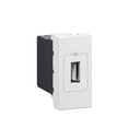 Розетка USB за зареждане тип А 1.1A 5.5W 1 модул цвят Бял Mosaic Legrand