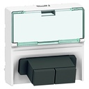 Розетка оптична 1xSCD 2 модула цвят бял Mosaic Legrand