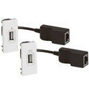 Комплект USB разширител (30м) 1 модул цвят Бял Mosaic Legrand