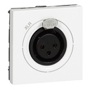 Розетка XLR 3 пина Female цвят бял Mosaic Legrand